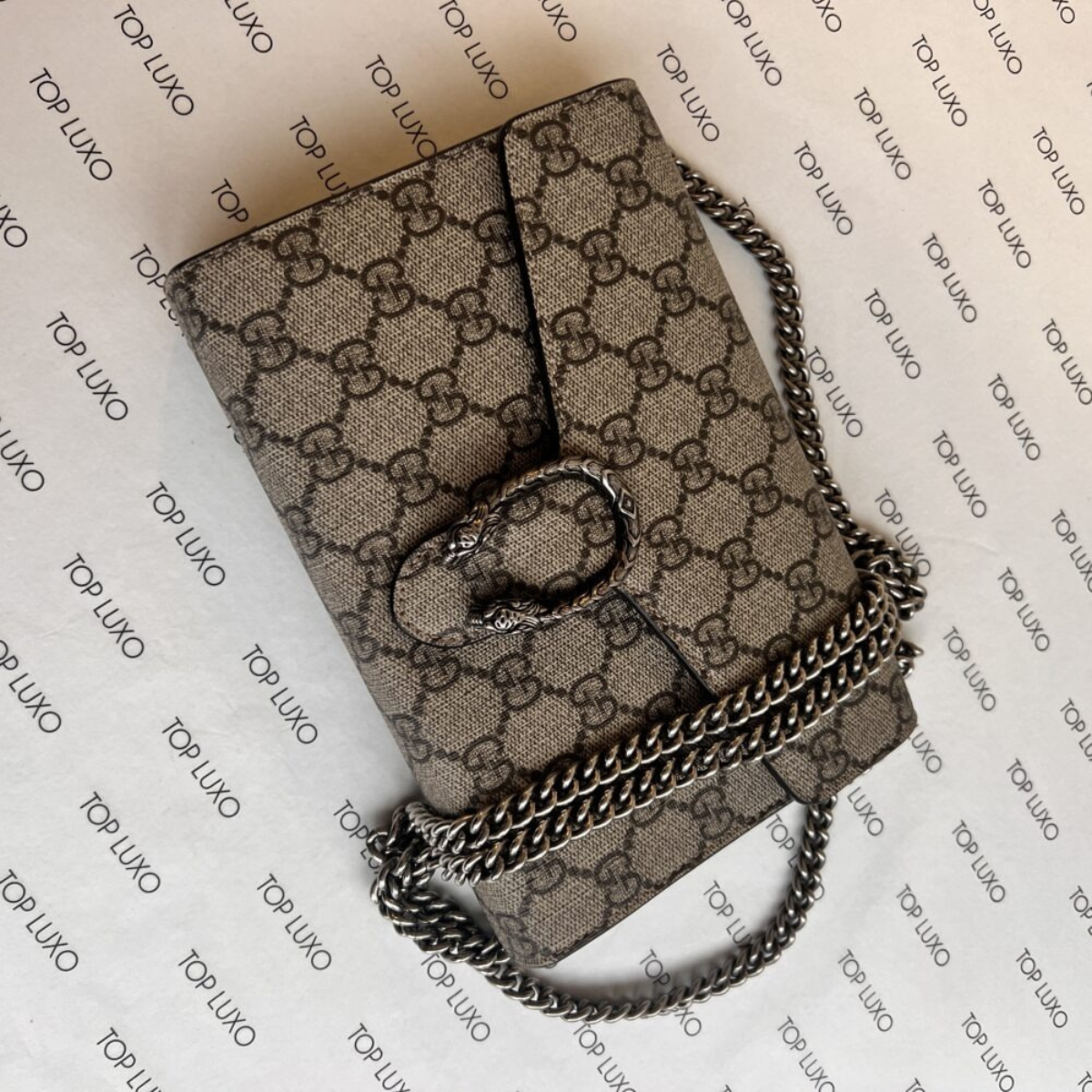 Gucci – Dionysus Mini Bag GG Supreme Monogram Beige