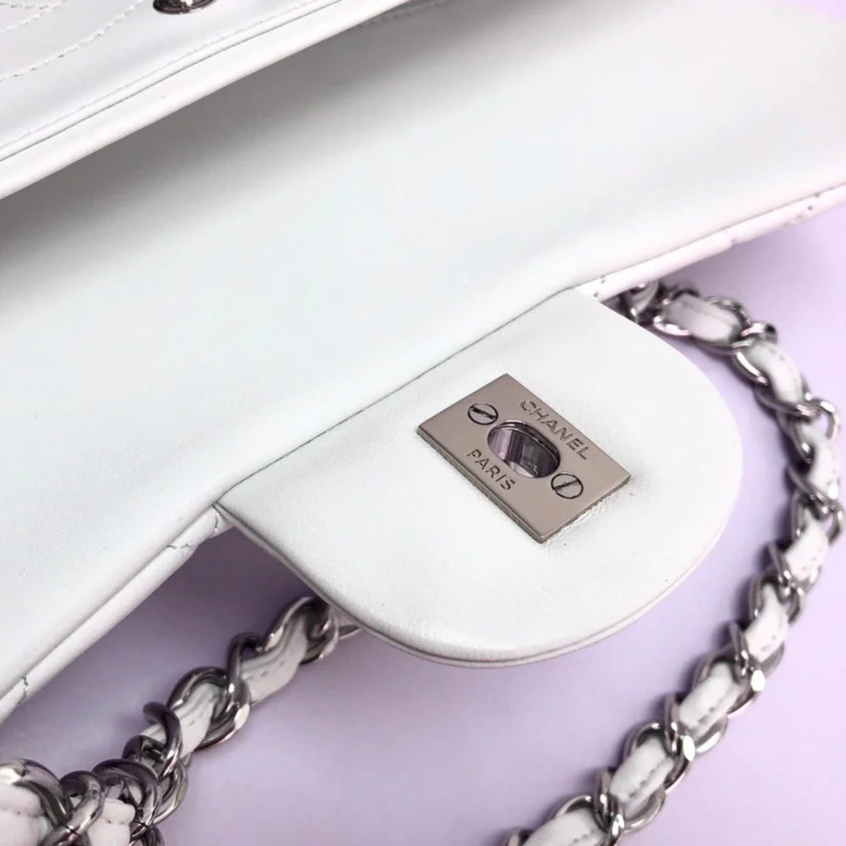 Chanel Classic Single Flap Bag – Off White