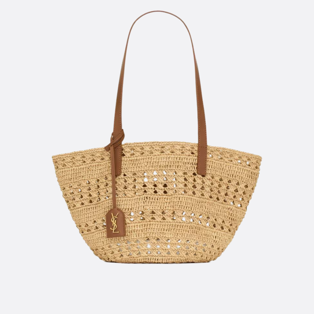 Yves Saint Laurent – Panier-tas van raffia
