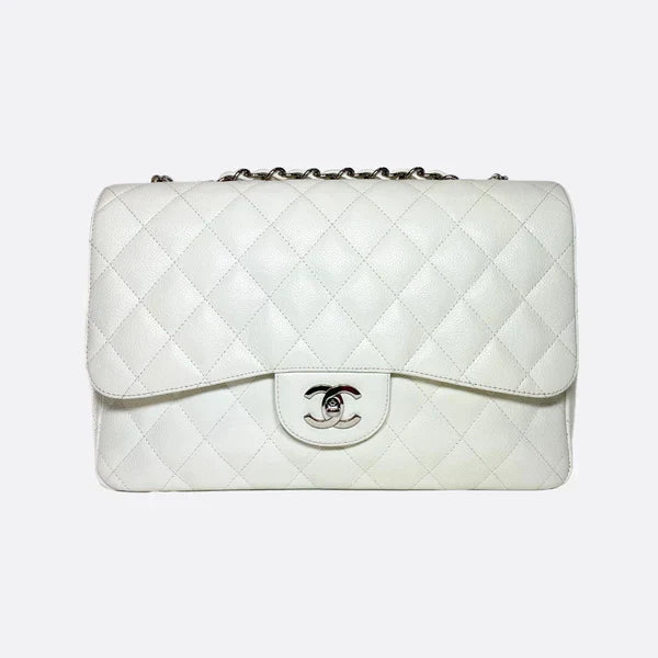 Chanel Classic Single Flap Bag – Off White